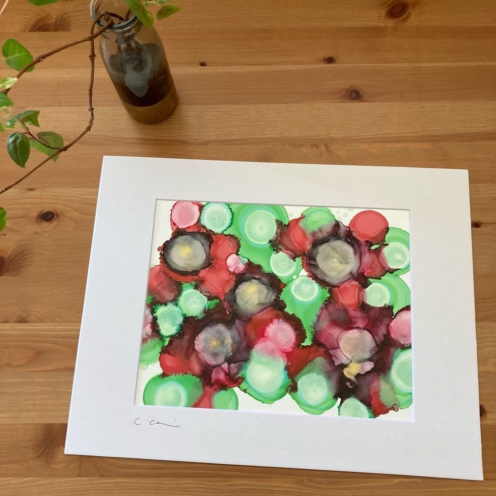 New Original Signed Artwork Alcohol Ink on Paper